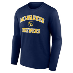 Milwaukee Brewers Heart and Soul Long Sleeve T-Shirt - Navy T-shirts