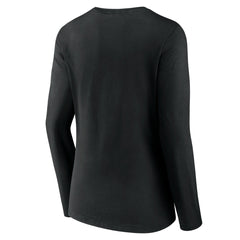 Jacksonville Jaguars Women's Logo Team Lockup Long Sleeve V-Neck T-Shirt - Black T-shirts