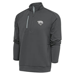 Jacksonville Jaguars Antigua Metallic Logo Generation Quarter-Zip Pullover Top - Charcoal Pullover