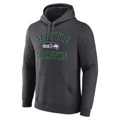 Seattle Seahawks Victory Arch Fitted Pullover Hoodie - Charcoal Hoodies