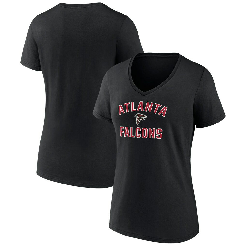 Atlanta Falcons Women's Victory Arch Team V-Neck T-Shirt - Black T-shirts