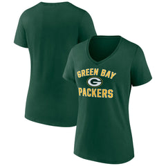 Green Bay Packers Women's Victory Arch Team V-Neck T-Shirt - Green T-shirts