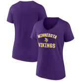 Minnesota Vikings Women's Victory Arch Team V-Neck T-Shirt - Purple T-shirts