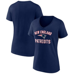 New England Patriots Women's Victory Arch Team V-Neck T-Shirt - Navy T-shirts