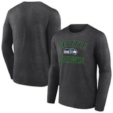 Seattle Seahawks Victory Arch Long Sleeve T-Shirt - Charcoal T-shirts