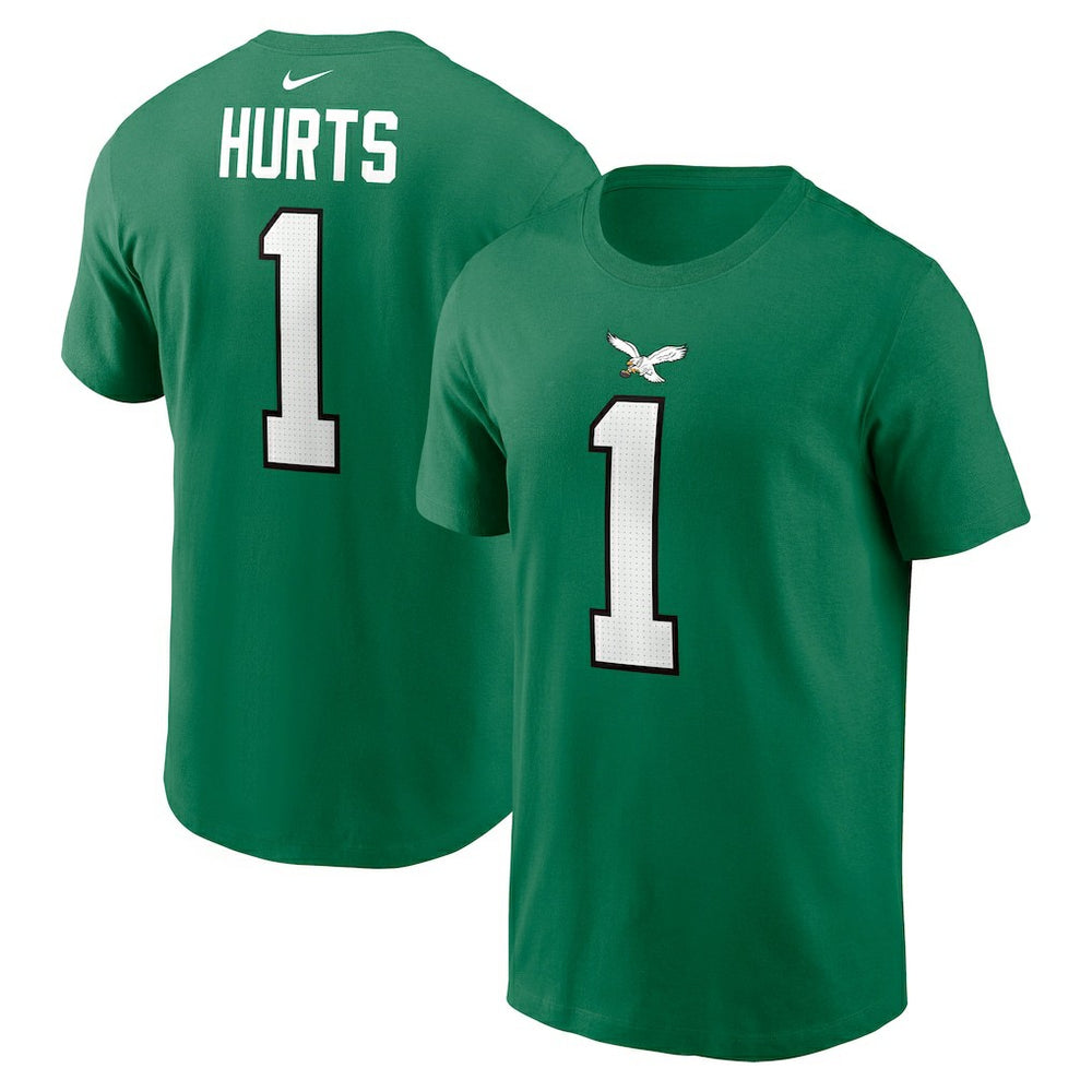 Jalen Hurts Philadelphia Eagles Alternate Player Name & Number T-Shirt - Kelly Green T-shirts