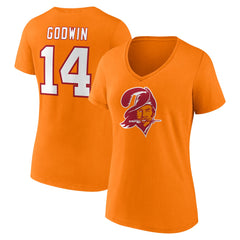 Chris Godwin Tampa Bay Buccaneers Women's Throwback Player Icon Name & Number T-Shirt - Orange T-shirts