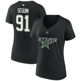 Tyler Seguin Dallas Stars Fanatics Women's Special Edition 2.0 Name & Number V-Neck T-Shirt - Black | US 5079661