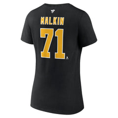 Evgeni Malkin Pittsburgh Penguins Fanatics Women's Special Edition 2.0 Name & Number V-Neck T-Shirt - Black | US 5079664