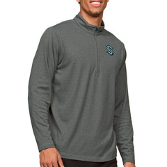Seattle Kraken Antigua Epic Quarter-Zip Pullover Top - Heather Charcoal | US 5082637