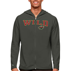 Minnesota Wild Antigua Legacy Full-Zip Hoodie - Charcoal | US 5082851