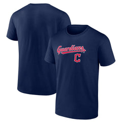 Cleveland Guardians Team Lockup T-Shirt - Navy T-shirts