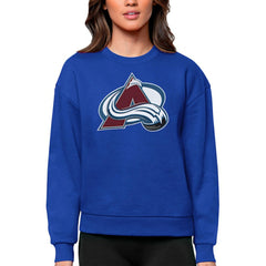 Colorado Avalanche Antigua Women's Team Logo Victory Crewneck Pullover Sweatshirt - Royal | US 5084220