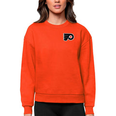 Philadelphia Flyers Antigua Women's Victory Crewneck Pullover Sweatshirt - Orange | US 5084441