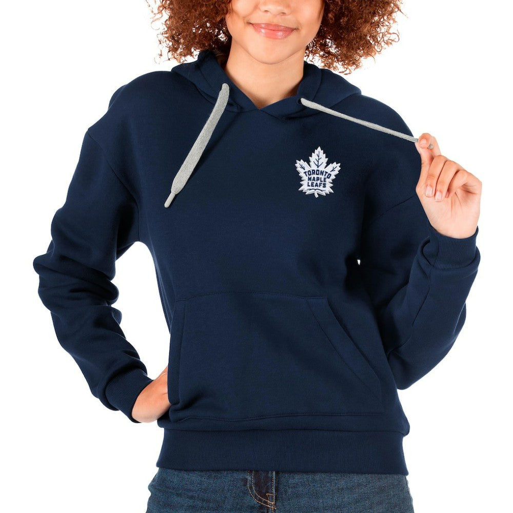 Toronto Maple Leafs Antigua Women's Victory Pullover Hoodie - Navy | US 5085018