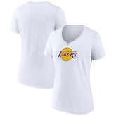Los Angeles Lakers Women's Logo V-Neck T-Shirt White