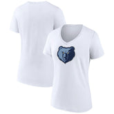 Memphis Grizzlies Women's Logo V-Neck T-Shirt White outlet