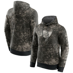 Tampa Bay Buccaneers Blackout Tonal Pullover Hoodie - Black/Gray Hoodies