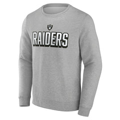Las Vegas Raiders Bold Move Pullover Sweatshirt - Heather Gray Pullover