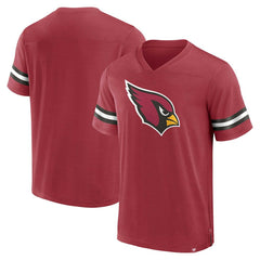 Arizona Cardinals Jersey Tackle V-Neck T-Shirt - Cardinal T-shirts