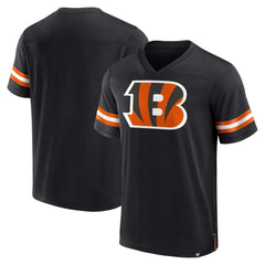 Cincinnati Bengals Jersey Tackle V-Neck T-Shirt - Black T-shirts