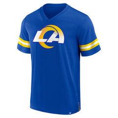 Los Angeles Rams Jersey Tackle V-Neck T-Shirt - Royal T-shirts