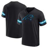 Carolina Panthers Jersey Tackle V-Neck T-Shirt - Black T-shirts