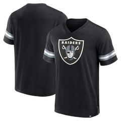 Las Vegas Raiders Jersey Tackle V-Neck T-Shirt - Black T-shirts