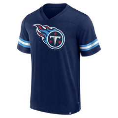 Tennessee Titans Jersey Tackle V-Neck T-Shirt - Navy T-shirts