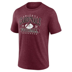 Arizona Cardinals Retro Tri-Blend T-Shirt - Heather Cardinal T-shirts