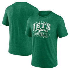 New York Jets Retro Tri-Blend T-Shirt - Heather Green T-shirts