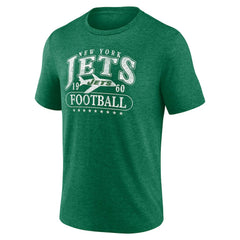 New York Jets Retro Tri-Blend T-Shirt - Heather Green T-shirts