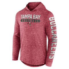 Tampa Bay Buccaneers Pill Stack Long Sleeve Hoodie T-Shirt - Heather Red Hoodies