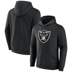 Las Vegas Raiders Primary Logo Fleece Pullover Hoodie - Black Hoodies