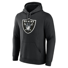 Las Vegas Raiders Primary Logo Fleece Pullover Hoodie - Black Hoodies