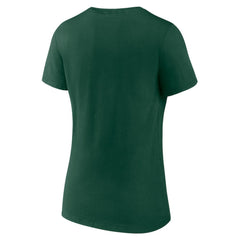 Minnesota Wild Women's Team Logo V-Neck T-Shirt - Green | US 5088105