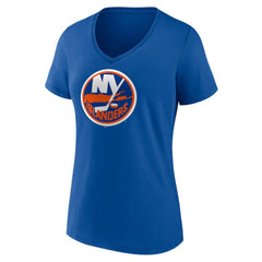 New York Islanders Women's Team Logo V-Neck T-Shirt - Royal | US 5088107