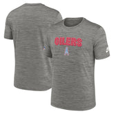 Tennessee Titans Oilers Throwback Sideline Alternate Performance T-Shirt - Heather Charcoal T-shirts