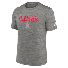 Tennessee Titans Oilers Throwback Sideline Alternate Performance T-Shirt - Heather Charcoal T-shirts