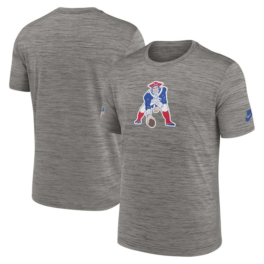 New England Patriots 2023 Sideline Alternate Logo Performance T-Shirt - Heather Charcoal T-shirts