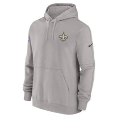 New Orleans Saints Sideline Club Fleece Pullover Hoodie - Gray Hoodies