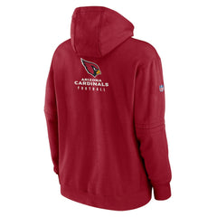 Arizona Cardinals Sideline Club Fleece Pullover Hoodie - Cardinal Hoodies
