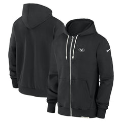 New York Jets Sideline Performance Full-Zip Hoodie Sweatshirt - Black Hoodies
