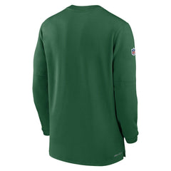 New York Jets 2023 Sideline Performance Long Sleeve Tri-Blend Quarter-Zip Top - Green Tops