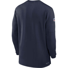 Tennessee Titans 2023 Sideline Performance Long Sleeve Tri-Blend Quarter-Zip Top - Navy Tops