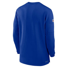 Buffalo Bills 2023 Sideline Performance Long Sleeve Tri-Blend Quarter-Zip Top - Royal Tops