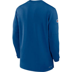 Indianapolis Colts 2023 Sideline Performance Long Sleeve Tri-Blend Quarter-Zip Top - Royal Tops