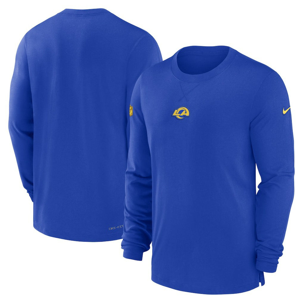 Los Angeles Rams 2023 Sideline Performance Long Sleeve T-Shirt - Royal T-shirts