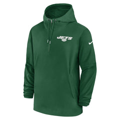 New York Jets Sideline Half-Zip Hoodie - Green Hoodies