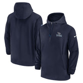 Tennessee Titans Sideline Half-Zip Hoodie - Navy Hoodies